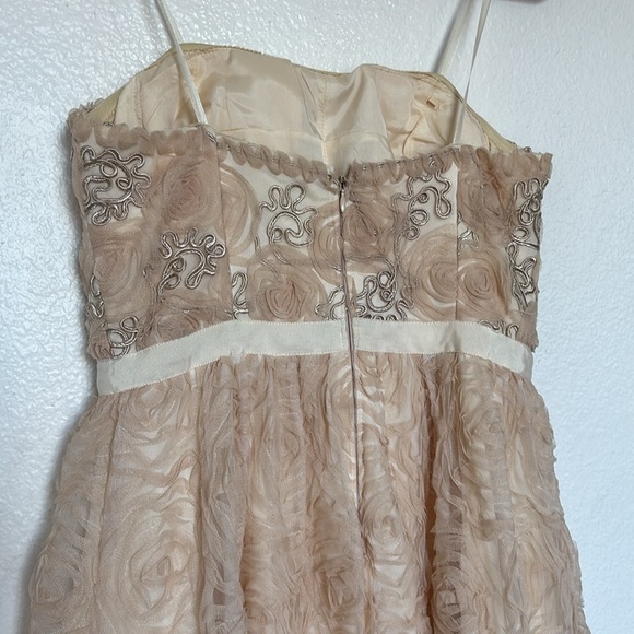 ADRIANNA PAPELL floral embossed party dress size 6 - Picture 7 of 13